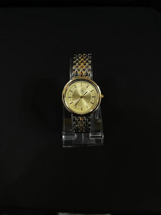 Calvin Klein (CK) Ladies Two-Tone Watch – Silver Stainless Steel & Gold-Plated Bracelet