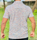 Men’s  Textured Knit Cuban Collar Shirt – Slim Fit Casual Wear