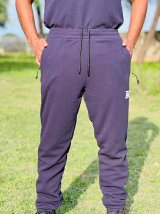 Men’s Slim Fit Half-Zip Polo Co-Ord Set – Textured Piqué/Waffle Knit Shirt with Matching Trouser