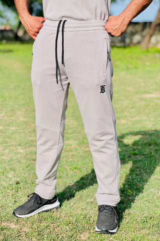 Men’s Slim Fit Half-Zip Polo Co-Ord Set – Textured Piqué/Waffle Knit Shirt with Matching Trouser