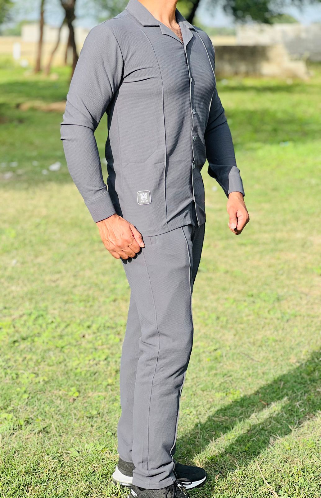 Men’s Resort Collar Co-Ord Set – Premium Two-Piece Matching Shirt & Pants Outfit