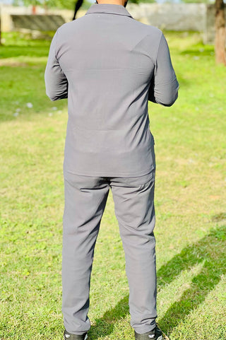 Men’s Resort Collar Co-Ord Set – Premium Two-Piece Matching Shirt & Pants Outfit