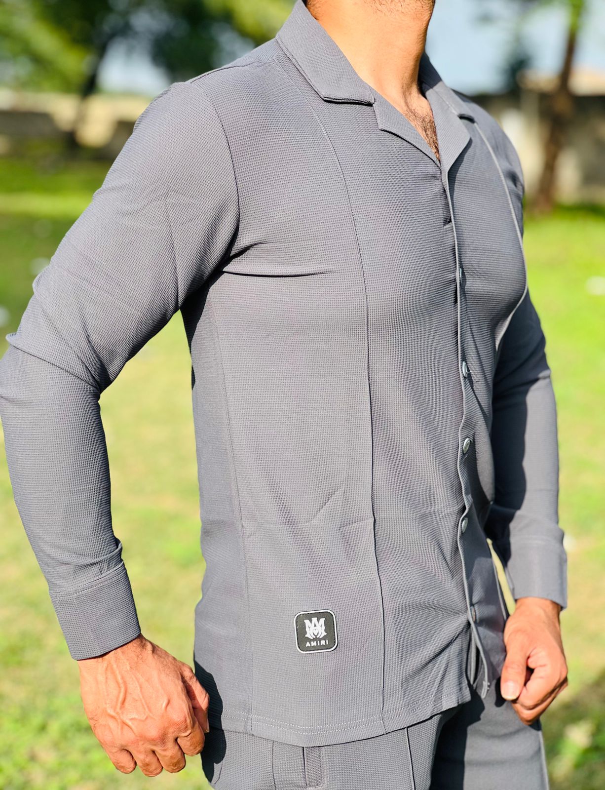 Men’s Resort Collar Co-Ord Set – Premium Two-Piece Matching Shirt & Pants Outfit