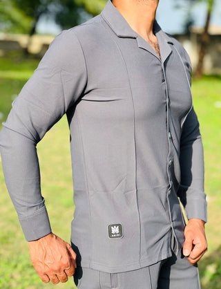 Men’s Resort Collar Co-Ord Set – Premium Two-Piece Matching Shirt & Pants Outfit