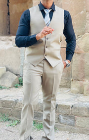Elegant 3-Piece Formal Suit with Waistcoat & Trouser
