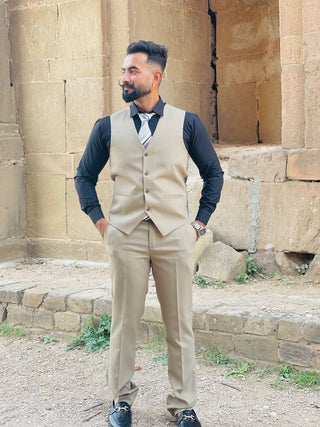 Elegant 3-Piece Formal Suit with Waistcoat & Trouser