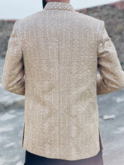 Embroidered Mirror Work Prince Coat – Luxury Formal Ethnic Wear