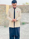 Embroidered Mirror Work Prince Coat – Luxury Formal Ethnic Wear