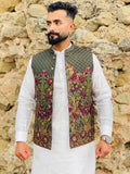 Multi-Color Embroidered Waistcoat – Elegant Ethnic & Formal Wear