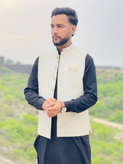 Elegant Mandarin Collar Waistcoat | Starfabrics