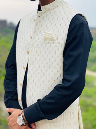 Elegant Mandarin Collar Waistcoat | Starfabrics