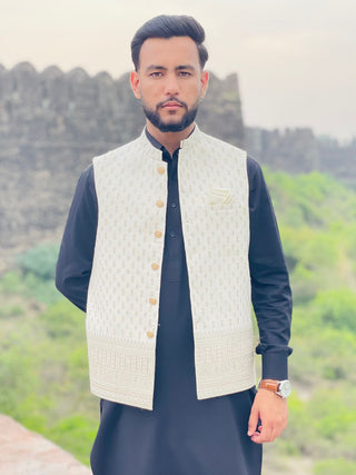 Elegant Mandarin Collar Waistcoat | Starfabrics
