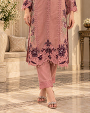 Blush Rose Organza Embroidered 3 Piece Formal Suit
