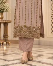 Dusty Rose Handmade Embroidered 3 Piece Formal Suit