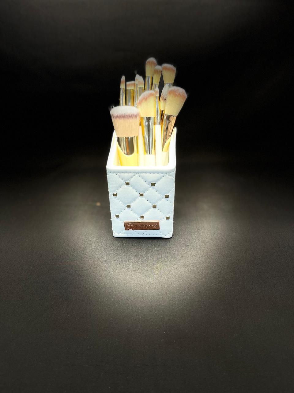 BH Cosmetics White Studded Elegance 12-Piece Brush Set - Star Fabrics