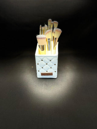 BH Cosmetics White Studded Elegance 12-Piece Brush Set - Star Fabrics