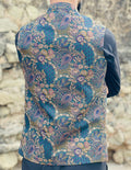 Jacquard Embroidered Waistcoat – Band Collar Formal Ethnic Wear