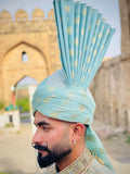 Luxury Sherwani with kulla & Pearl Mala Groom Set