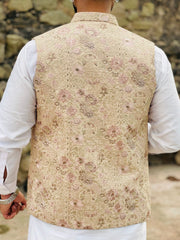 Floral Embroidered Waistcoat – Classic Formal Ethnic Wear