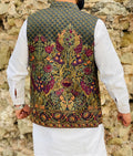 Multi-Color Embroidered Waistcoat – Elegant Ethnic & Formal Wear