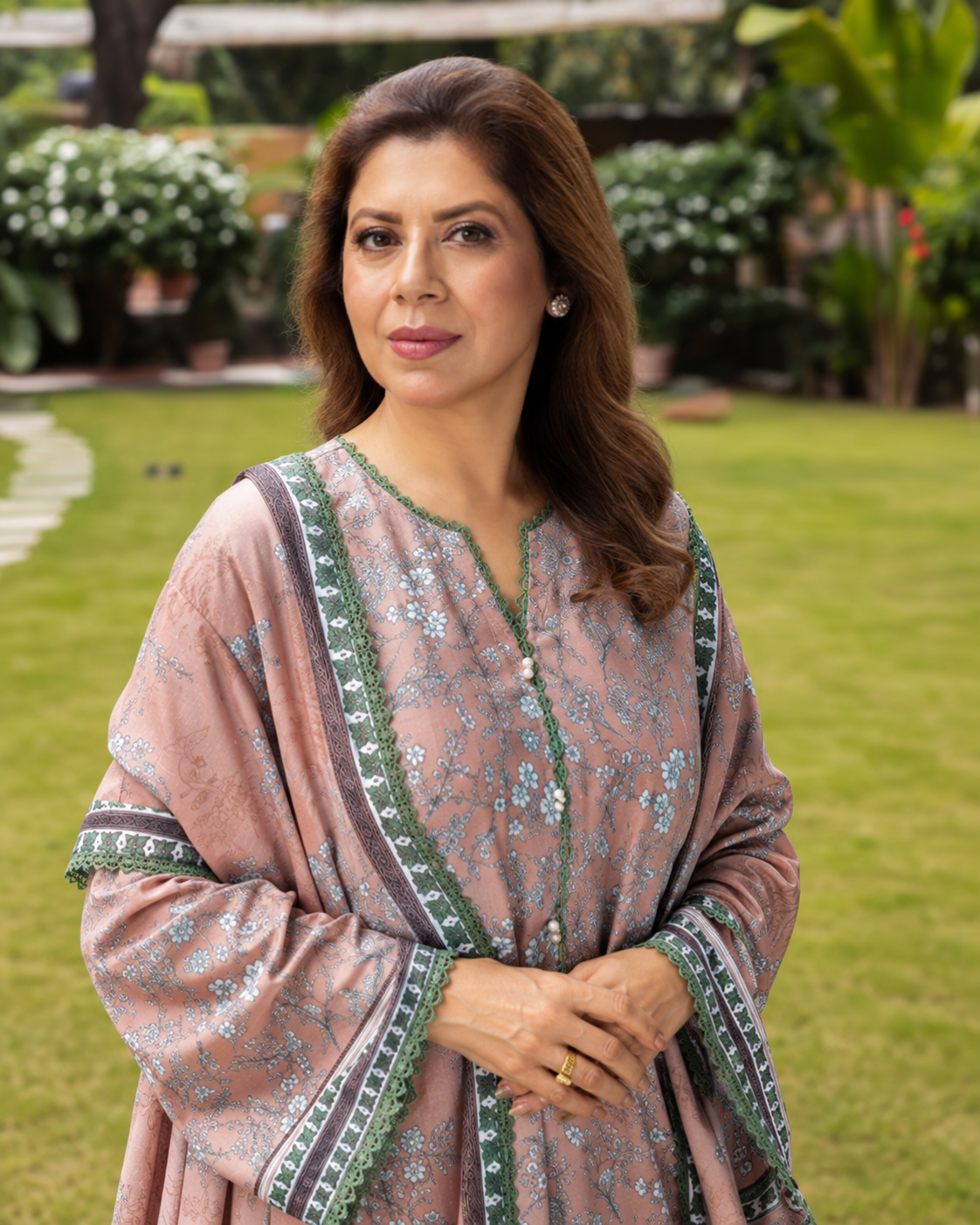 Gul Ahmed Printed Karandi 3 Piece Suit with Printed Dupatta
