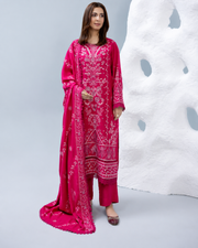 Zarnish by Johra Luxury Embroidered Winter Suit with Embroidered Wool Shawl