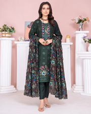 Riaz Arts Kamyar Luxury Winter Embroidered Wool Touch Peach Suit