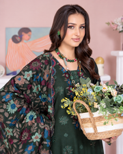 Riaz Arts Kamyar Luxury Winter Embroidered Wool Touch Peach Suit