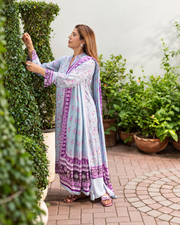 Gul Ahmed Printed Linen 3 Piece Unstitched Suit with Printed Dupatta
