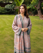 Gul Ahmed Printed Karandi 3 Piece Suit with Printed Dupatta