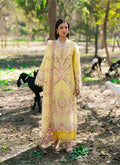 HONEY – Yellow Embroidered Lawn 3-Piece with Chiffon Dupatta