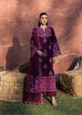 BERRY – Burgundy Embroidered Lawn 3-Piece with Organza Dupatta