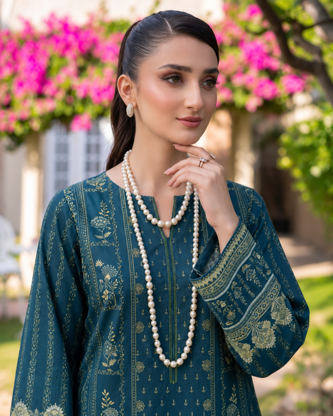 Rang By Motifz Digital Premium Printed Linen Suit with Linen Dupatta