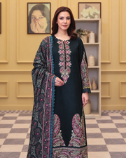 Sehrish by Johra Luxury Embroidered Winter Suit with Embroidered Shawl
