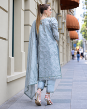 Alzohaib DHAGAKARI Digital Printed Embroidered 3 Piece Lawn Suit