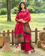 Alzohaib Colors Khaddar Digital Printed 3 Piece Suit