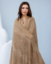 Zarnish by Johra Luxury Embroidered Winter Suit with Embroidered Wool Shawl