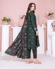 Riaz Arts Kamyar Luxury Winter Embroidered Wool Touch Peach Suit