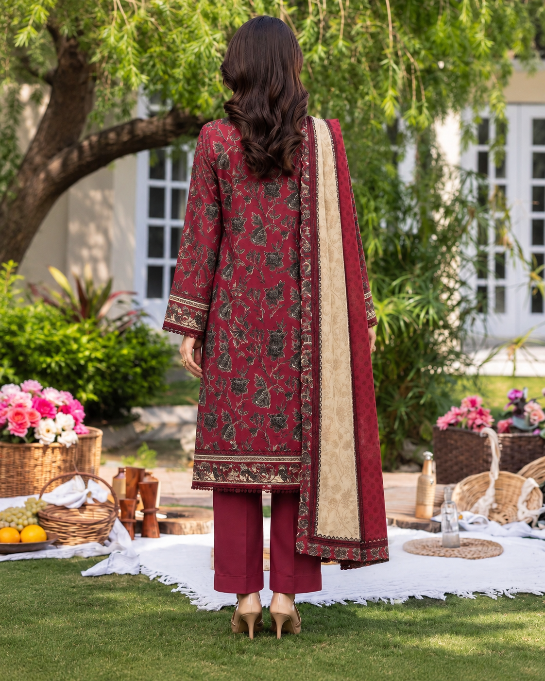 Rang By Motifz Digital Premium Printed Linen Suit with Linen Dupatta