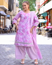 Alzohaib DHAGAKARI Digital Printed Embroidered 3 Piece Lawn Suit