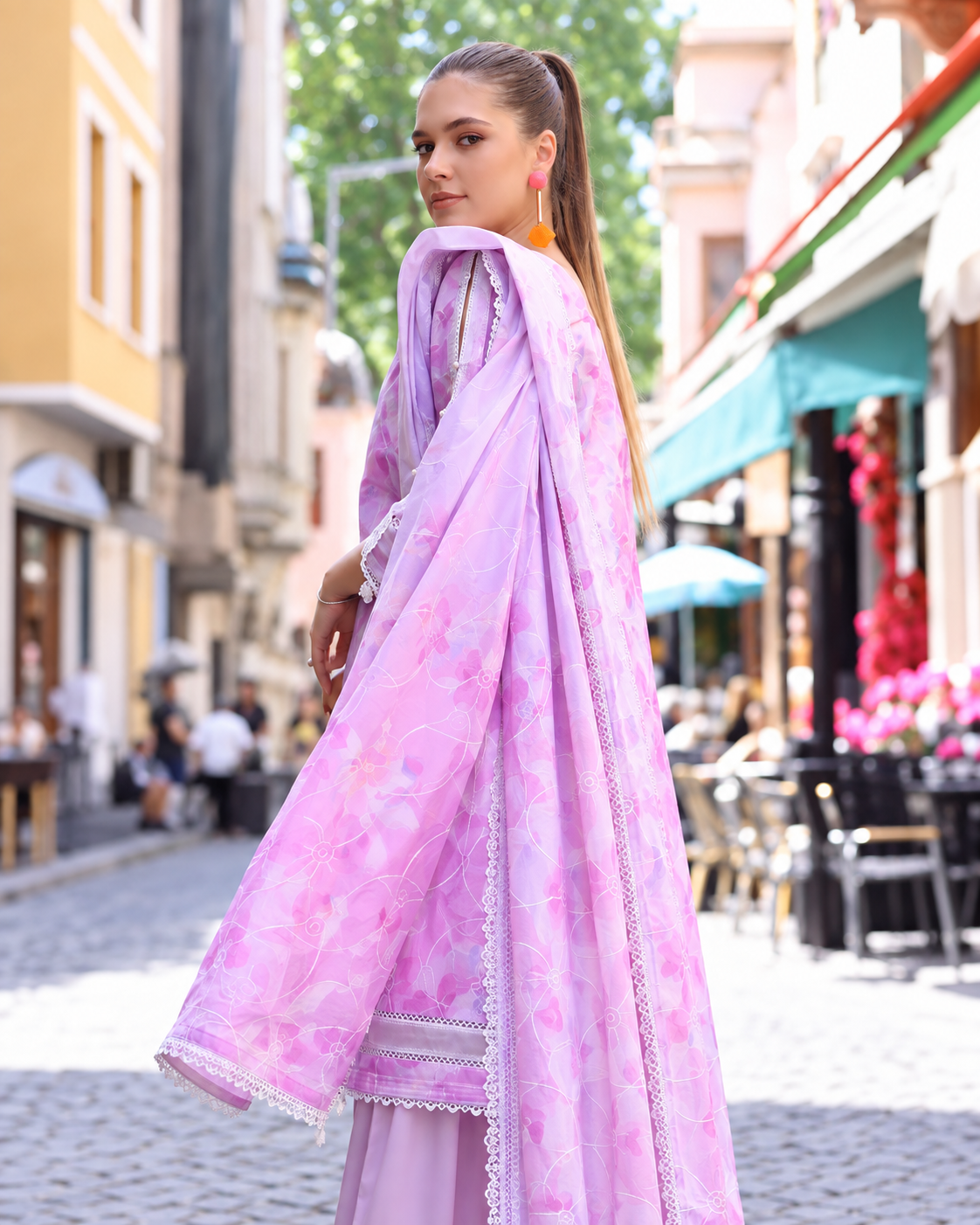 Alzohaib DHAGAKARI Digital Printed Embroidered 3 Piece Lawn Suit