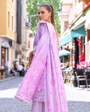 Alzohaib DHAGAKARI Digital Printed Embroidered 3 Piece Lawn Suit