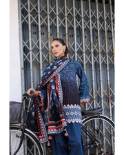 Gul Ahmed Embroidered Printed Khaddar 3 Piece Suit with Printed Dupatta