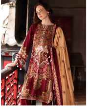 Gul Ahmed Premium Printed Linen 3 Piece Suit with Printed Dupatta