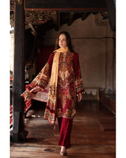 Gul Ahmed Premium Printed Linen 3 Piece Suit with Printed Dupatta