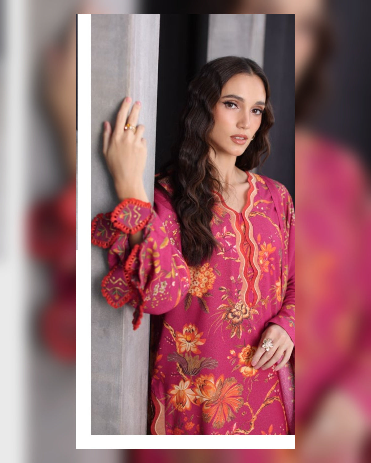 Gul Ahmed Printed Karandi 3 Piece Unstitched Suit