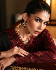 Riaz Arts Exclusive by Nurèh Embroidered Marina Suit with Embroidered Wool Shawl