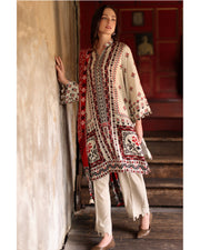 Gul Ahmed Printed Linen 3 Piece Unstitched Suit with Matching Dupatta