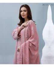 Zarnish by Johra Luxury Embroidered Winter Suit with Embroidered Wool Shawl