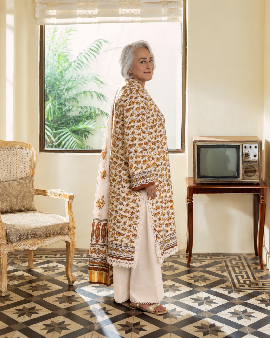 Gul Ahmed Printed Karandi 3 Piece Suit with Printed Dupatta